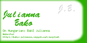 julianna bako business card
